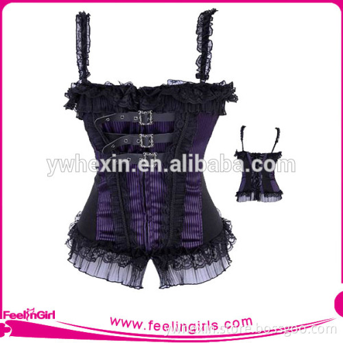 Wholesale Purple Corset Lady Sexy Tight Corset Dress